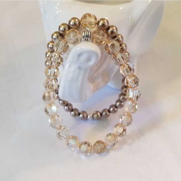 Austrian Crystal Stretch Bracelet Set - Picture 1 of 2